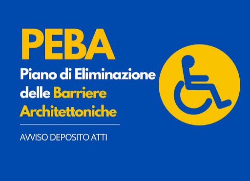 Avviso adozione e deposito Piano di Eliminazione delle Barriere Architettoniche (PEBA) del Comune di Castorano